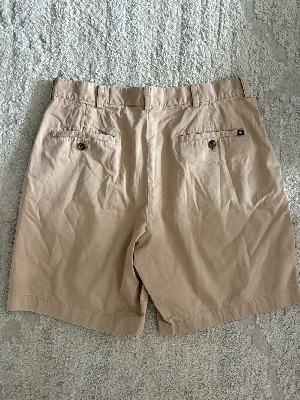 Brooks Brothers Pleated Advantage Chino Shorts Tan Khaki Size 33 - Picture 7 of 9